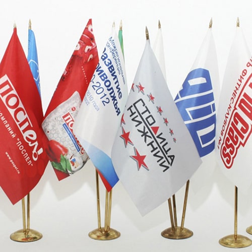 Флаги с логотипом, флаг с надписью